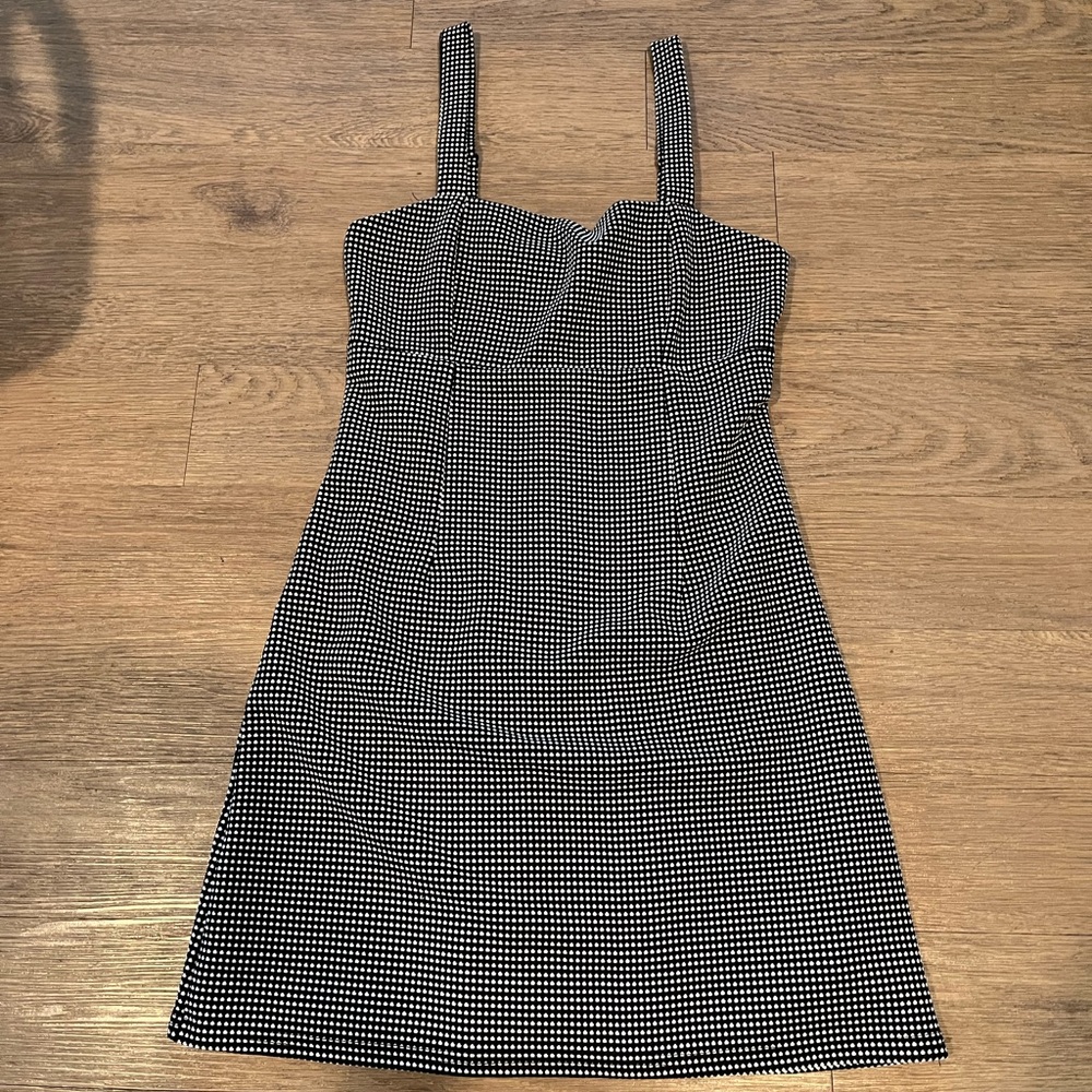 Forever 21 Navy Polk-a-Dotted Dress